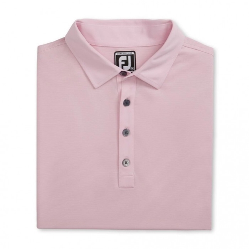 Men's Footjoy Athletic Fit Lisle End-On-End Self Collar Shirts Pink / White | USA-IY6421