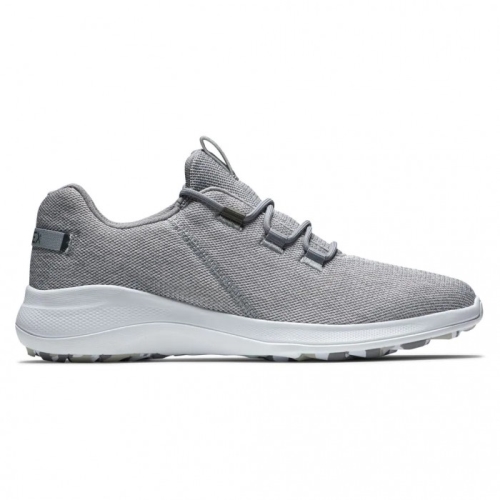 Men's Footjoy Flex Coastal Spikeless Golf Shoes Grey / White | USA-KX8624