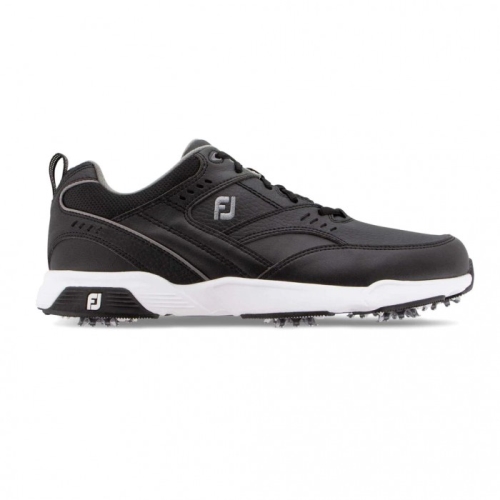 Men's Footjoy Golf Sneaker Spiked Golf Shoes Black | USA-CS1652