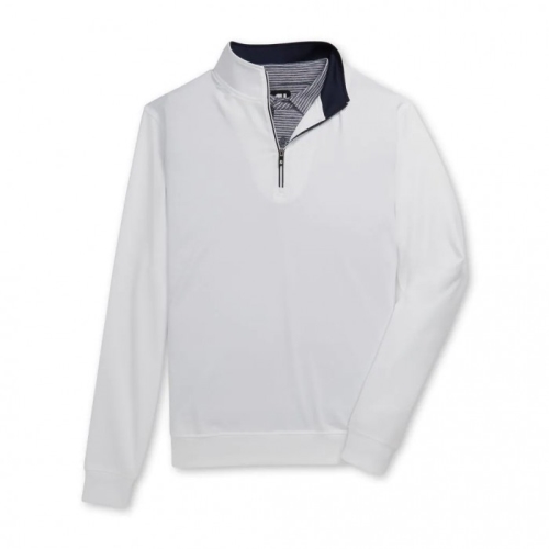 Men's Footjoy Half-Zip Pullover White | USA-FP6940