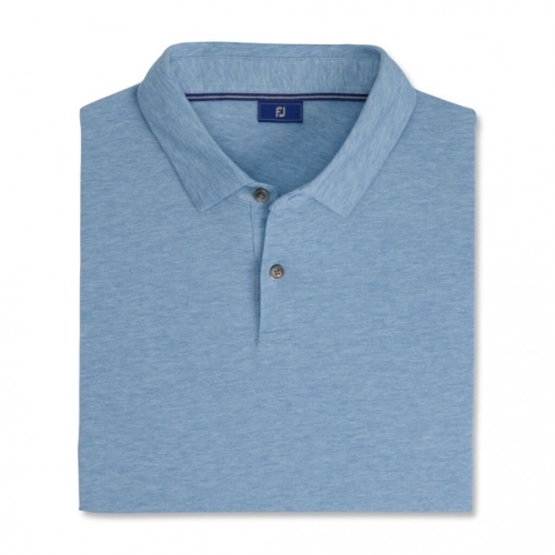 Men's Footjoy Heather Jersey Shirts Heather Cornflower Blue | USA-KT7681