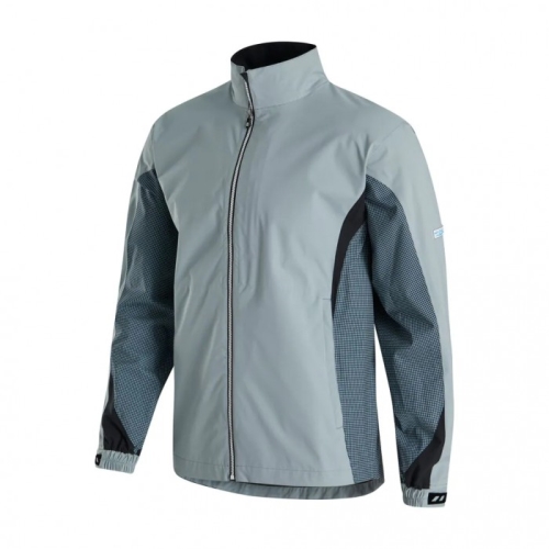 Men's Footjoy HydroLite Jacket Grey / Navy + Grey Houndstooth | USA-TK0541