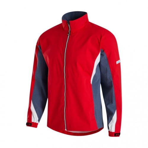 Men's Footjoy HydroLite Jacket Red / Heather Navy / White | USA-NT4765