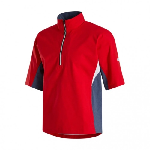 Men's Footjoy HydroLite Short Sleeve Shirts Red | USA-XD0456