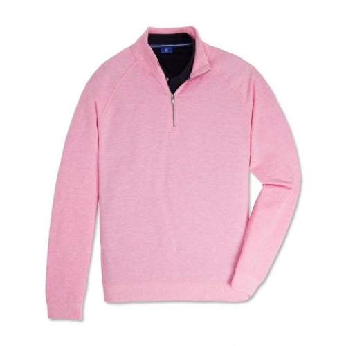 Men's Footjoy Jersey Fleece Quarter-Zip Jacket Dogwood Pink Heather | USA-EC7983