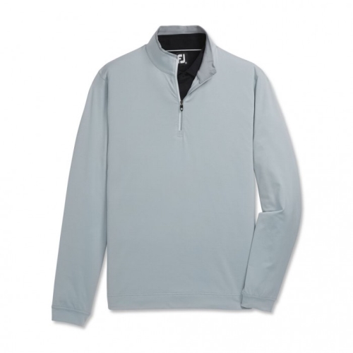 Men's Footjoy Lightweight Quarter-Zip Jacket Grey / Ice Blue | USA-KA8791