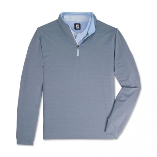 Men's Footjoy Lightweight Quarter-Zip Jacket Navy / Light Blue | USA-MH3087