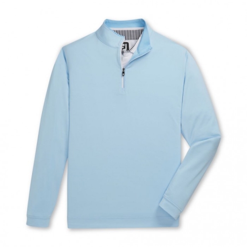 Men's Footjoy Lightweight Quarter-Zip Jacket Light Blue / White | USA-UQ7459