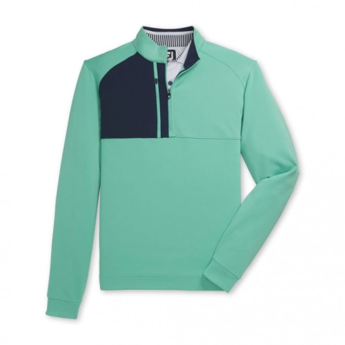 Men's Footjoy Pique Sport Mid-Layer Jacket Spearmint | USA-HR6970