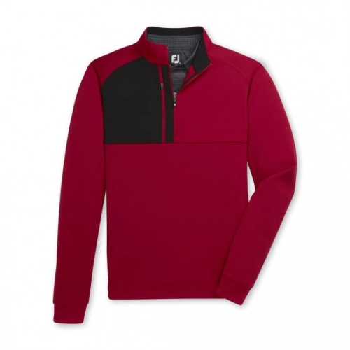 Men's Footjoy Pique Sport Mid-Layer Jacket Crimson | USA-XU8094