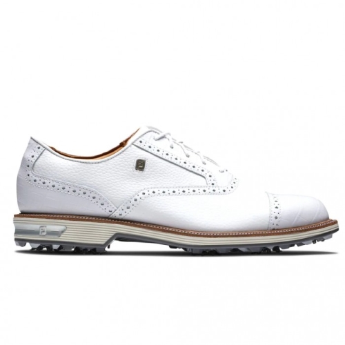 Men's Footjoy Premiere Series - Tarlow Spiked Golf Shoes White | USA-KC1564