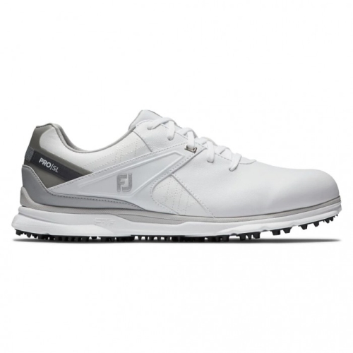 Men's Footjoy Pro|SL Spikeless Golf Shoes White / Grey | USA-CH3129