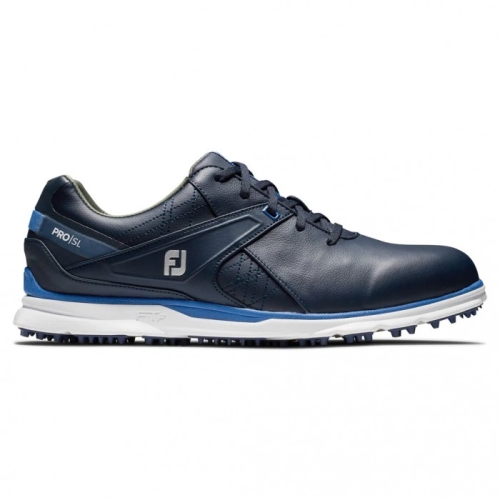 Men's Footjoy Pro|SL Spikeless Golf Shoes Navy / Light Blue | USA-CQ3904