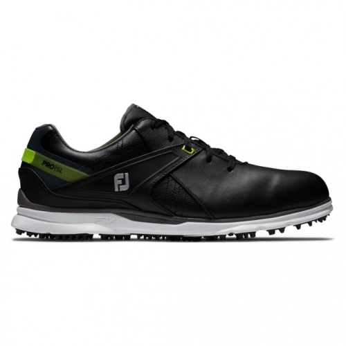 Men's Footjoy Pro|SL Spikeless Golf Shoes Black / Lime | USA-EP4201