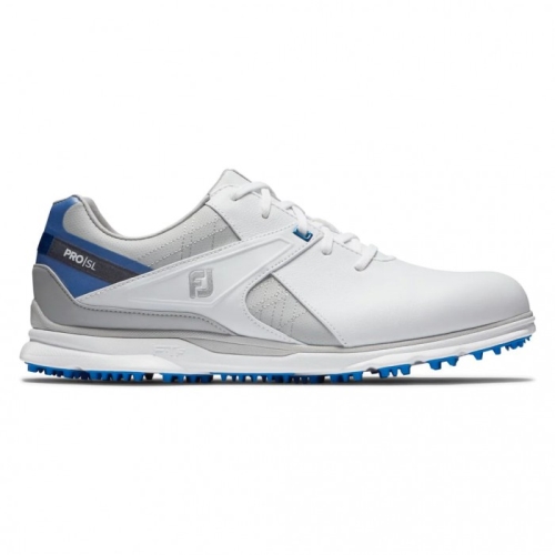 Men's Footjoy Pro|SL Spikeless Golf Shoes White / Blue / Grey | USA-NQ2314