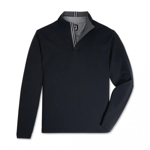 Men's Footjoy Quarter-Zip Jacket Black | USA-QJ1809