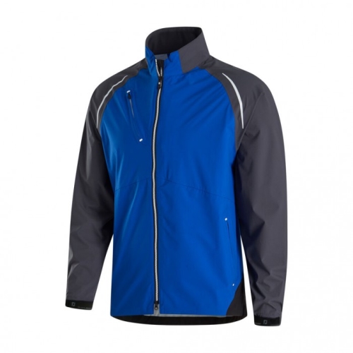 Men's Footjoy Select LS Rain Jacket Blue / Charcoal | USA-VB5819