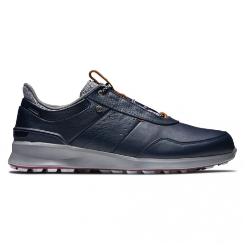 Men's Footjoy Stratos Spikeless Golf Shoes Navy | USA-QK3789