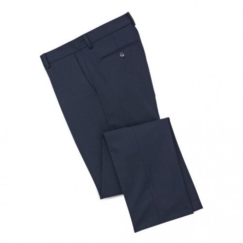 Men's Footjoy Stretch Wool Trousers Pants Navy Subtle Check | USA-YX5274