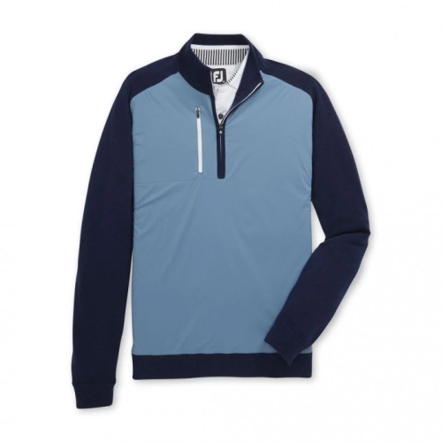 Men's Footjoy Tech Sweater Jacket Navy / Denim | USA-LI1706