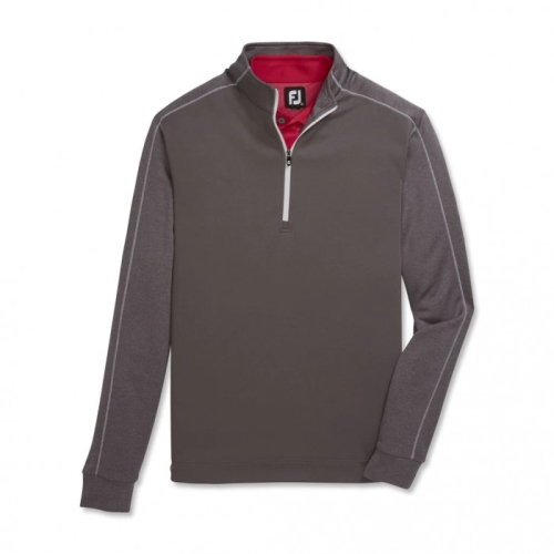 Men's Footjoy Tonal Heather Mid-Layer Jacket Coal | USA-VF2568