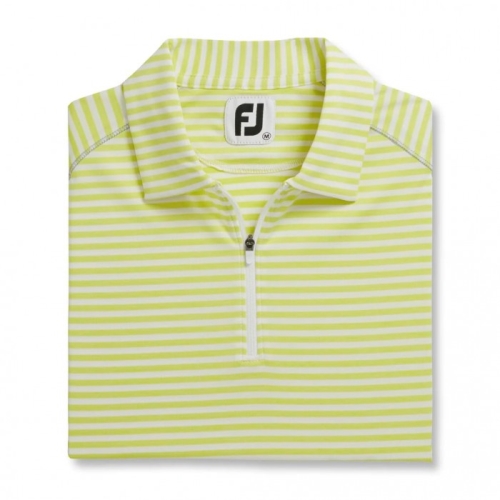 Women's Footjoy Heather Stripe Shirts Citrus | USA-VE5841