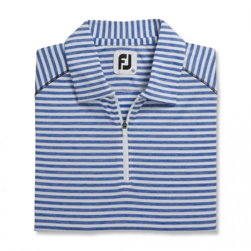 Women's Footjoy Heather Stripe Shirts Cobalt | USA-KE1648