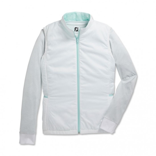 Women's Footjoy Insulated Reversible Vest White / Aquamarine | USA-QW1065