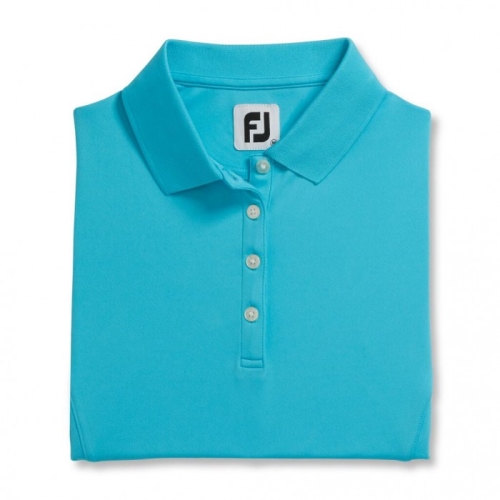 Women's Footjoy ProDry Interlock Knit Collar Shirts Aqua | USA-RU4215