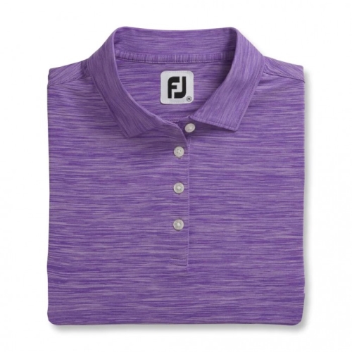 Women's Footjoy ProDry Interlock Self Collar Shirts Space Dye Violet | USA-EZ6847