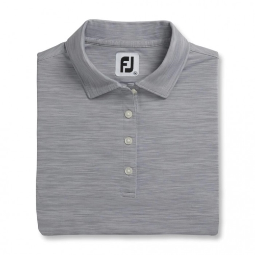 Women's Footjoy ProDry Interlock Self Collar Shirts Space Dye Charcoal | USA-GW5964