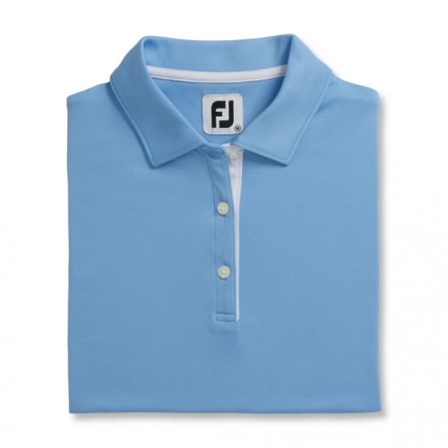 Women's Footjoy ProDry Interlock Sleeveless Self Collar Shirts Light Blue | USA-IE0861