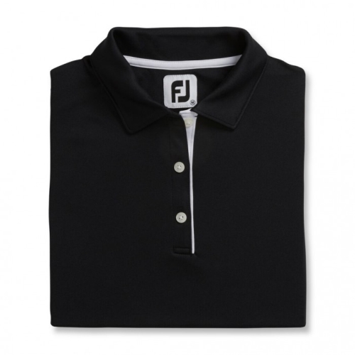 Women's Footjoy ProDry Interlock Sleeveless Self Collar Shirts Black | USA-PW8971