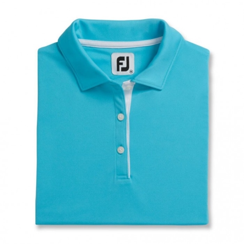 Women's Footjoy ProDry Interlock Sleeveless Self Collar Shirts Aqua | USA-RL9153