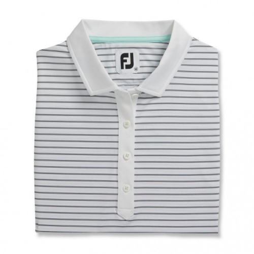 Women's Footjoy Sleeveless Pinstripe Shirts White | USA-TU2037