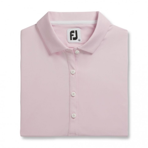 Women's Footjoy Solid Lisle Self Collar Shirts Light Pink | USA-LP6329