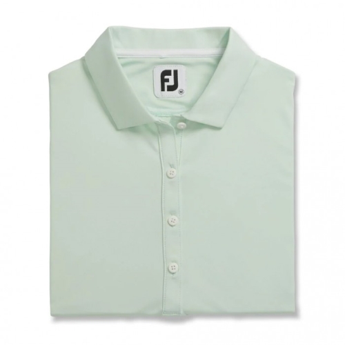 Women's Footjoy Solid Lisle Self Collar Shirts Mint | USA-LZ0763