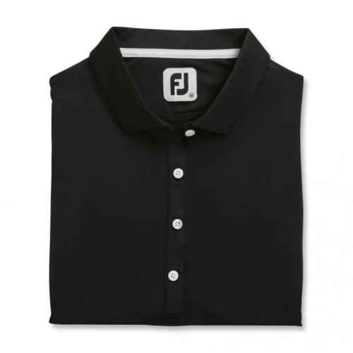 Women's Footjoy Solid Lisle Sleeveless Shirts Black | USA-JH4123