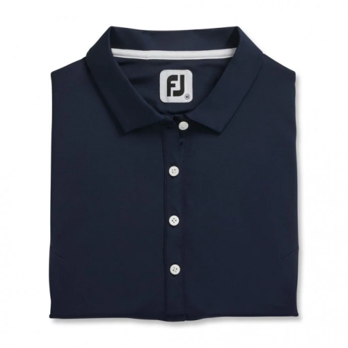 Women's Footjoy Solid Lisle Sleeveless Shirts Navy | USA-KF5614