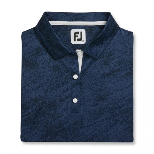 Women's Footjoy Tonal Print Shirts Navy | USA-GL7264