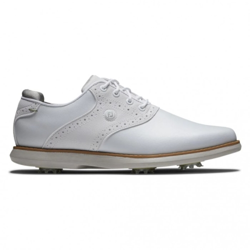 Women's Footjoy Traditions Spiked Golf Shoes White | USA-BR1620