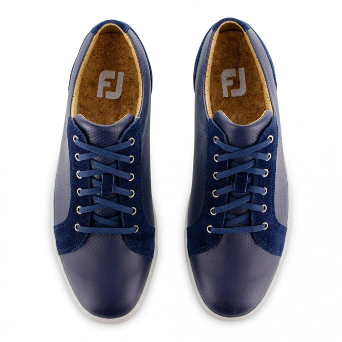 Men's Footjoy Club Casuals Sneakers Navy | USA-QB3402