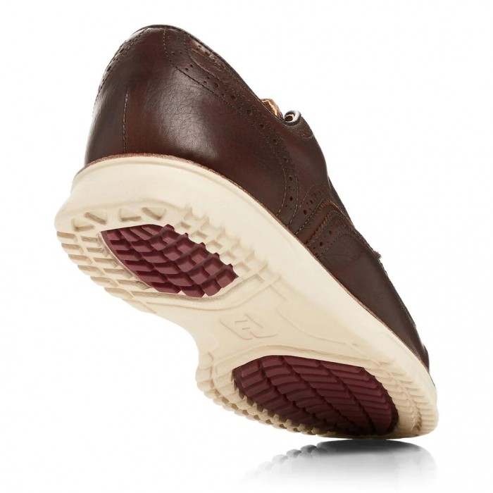 Men's Footjoy Club Casuals Wing Tip Shoes Brown | USA-TN5821