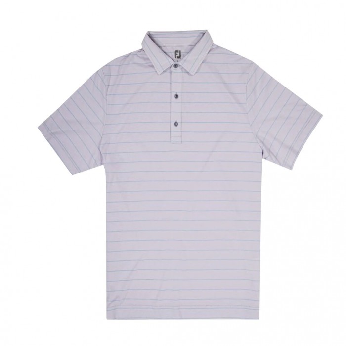 Men\'s Footjoy Coastal Collection Open Stripe Shirts Purple Shell / Cloudy Sky | USA-JK7869