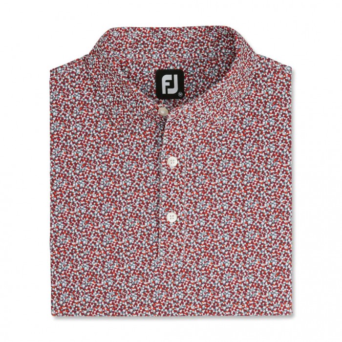 Men\'s Footjoy Confetti Print Pique Self Collar Shirts Grey Multi | USA-RK6521