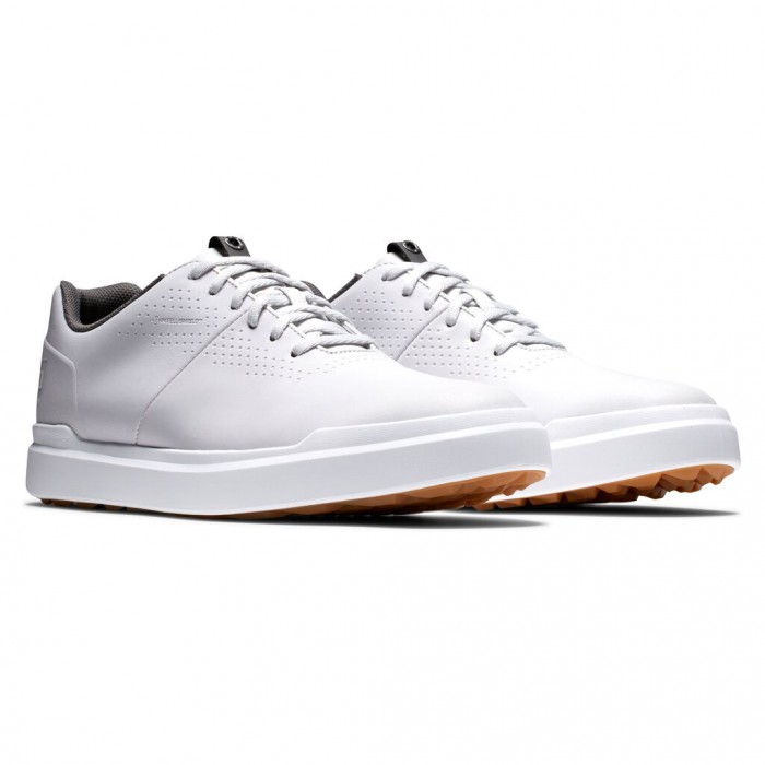 Men's Footjoy Contour Casual Spikeless Golf Shoes White | USA-VO2934