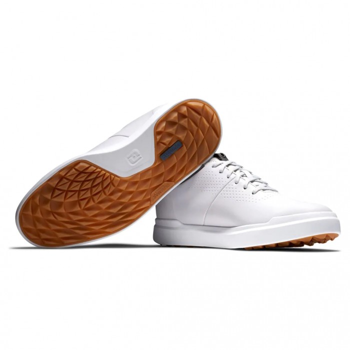 Men's Footjoy Contour Casual Spikeless Golf Shoes White | USA-VO2934