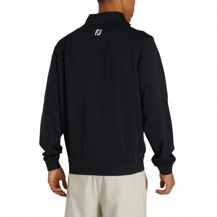 Men's Footjoy Drop Needle Half-Zip Gathered Waist Jacket Black | USA-JQ2375