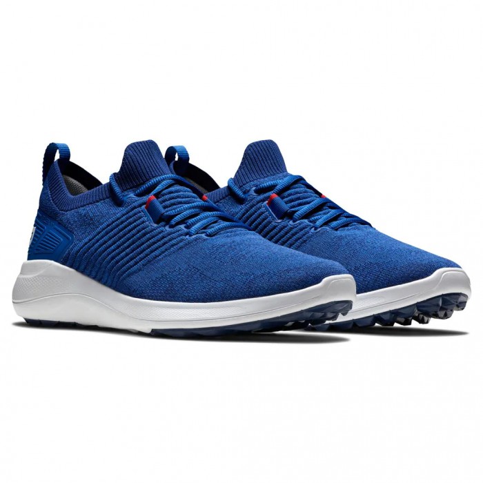 Men's Footjoy Flex XP Spikeless Golf Shoes Blue | USA-RN6829