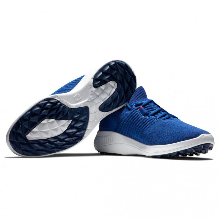 Men's Footjoy Flex XP Spikeless Golf Shoes Blue | USA-RN6829